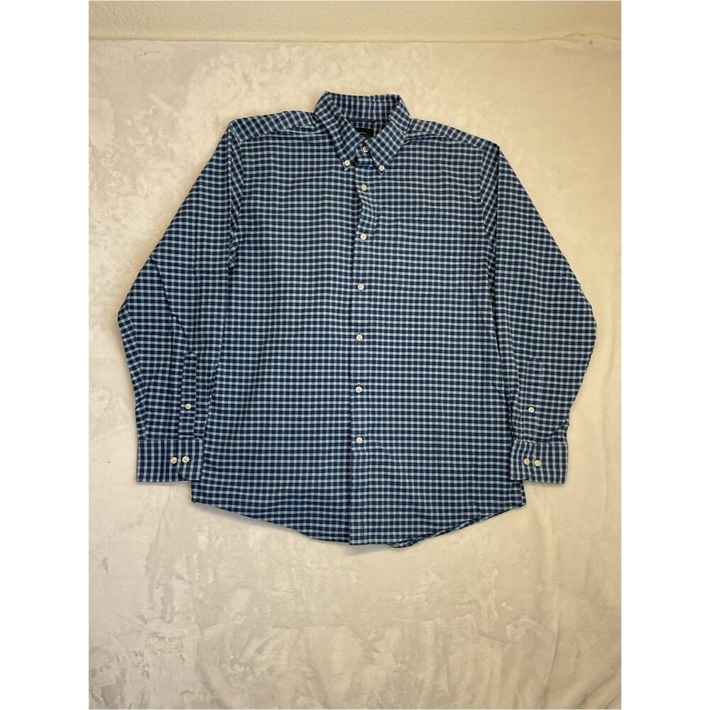 Members Mark Baby Blue Stretch Oxford Button-Down Shirt Long Sleeve Workcore